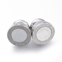 変色しにくい304ステンレススチール製のマグネット留め具と接着端  コラム  ステンレス鋼色  18x12x12mm  穴：6mm&nbsp;STAS-D242-19P