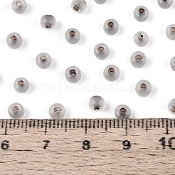 内側が透明なガラスシードビーズ6/0個。  ロンデル  丸い穴  ゲインボロ  4x3mm  穴：1.2~1.5mm  約6080個/ポンド&nbsp;SEED-N008-08B