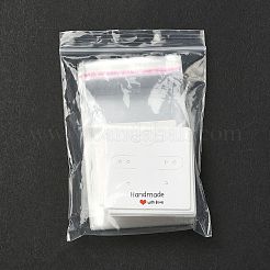 正方形の紙イヤリングディスプレイカード30個。  イヤリングを表示するためのジュエリーディスプレイカード  30個のoppセロハンバッグ付き  ホワイト  カード：5x5センチメートル&nbsp;EDIS-YW0001-06B