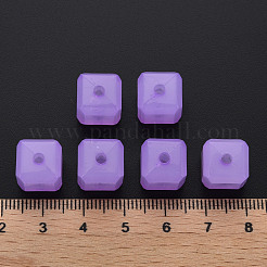 模造ゼリーアクリルビーズ  キューブ  暗い蘭  11.5x11x11mm  穴：2.5mm  約528個/500g&nbsp;MACR-S373-89-E04
