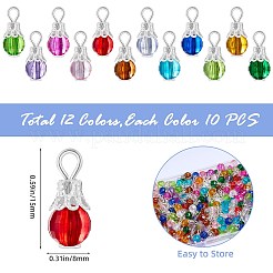 120個12色アクリルパーツ  ラウンド  鉄パーツ  銀  15mm  10個/カラー&nbsp;PALLOY-SW0022-02