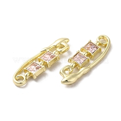 合金ペンダント  ガラスと  ライトゴールド  鉛フリー＆カドミウムフリー  安全ピンチャーム  ミスティローズ  35x10.5x4mm  穴：3mm&nbsp;PALLOY-K001-087G-02