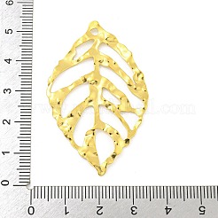 イオンプレーティング（IP）304ステンレスペンダント  リーフチャーム  18KGP本金メッキ  49.5x31x2mm  穴：2mm&nbsp;STAS-M001-05G