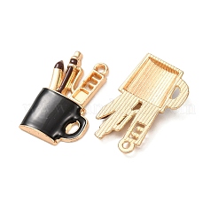 合金エナメルチャーム  ペンチャーム付きマグカップ  ゴールドカラー  ミックスカラー  24x14.5x3mm  穴：1.5mm&nbsp;FIND-K030-07G