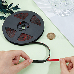 1ロール 6m PVCプラスチックエッジバンド  DIYテーブル用の粘着ベニヤエッジトリム  戸棚  家具  装飾トリム  ブラック  9~10x1.5mm&nbsp;FIND-GF0008-64A-03