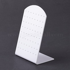 アクリルイヤリングスタンドディスプレイ  L字型  ホワイト  4.65x8x11.1cm&nbsp;EDIS-F005-05A