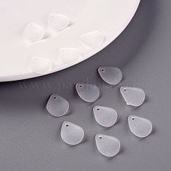 透明つや消しアクリルパーツ  花弁  ホワイト  17x14x2.5mm  穴：1.8mm  約2330個/500g&nbsp;MACR-S371-09A-701