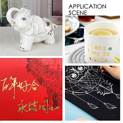 プラスチック製の詰め替え可能な油絵の具ペンブラシ  DIY家具の岩絵用  石  セラミック  linellae輪郭描写  透明  13.25cm&nbsp;DIY-H137-01A