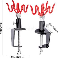 鉄製エアブラシホルダー  ユニバーサルクランプスタンド  プラチナ  19x7.7x4.2cm&nbsp;AJEW-WH0120-59