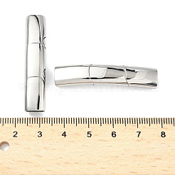 滑らかな316サージカルステンレススチール長方形マグネット留め具  ステンレス鋼色  8.5x42.5x6mm  穴：4x7mm&nbsp;STAS-Z134-01P