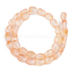 天然イエロー瑪瑙ビーズ連売り  ツイスト  11~12x7~8x7~8mm  穴：1.2mm  約32~33個/連  14.96インチ〜15.74インチ（38~40cm）&nbsp;G-S359-128