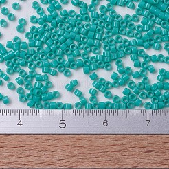 MIYUKIデリカビーズ  シリンダー  日本製シードビーズ  11/0  (db0729) 不透明なターコイズグリーン  1.3x1.6mm  穴：0.8mm  約10000個/袋  50 G /袋&nbsp;SEED-X0054-DB0729