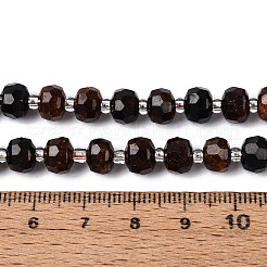 ナチュラルオレンジガーネットビーズ連売り  シードビーズで  多面カット  ロンデル  7~8.5x5~7mm  穴：1mm  約44~56個/連  14.96~15.55インチ（38~39.5cm）&nbsp;G-T144-A01-05