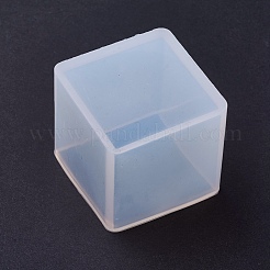 シリコンモールド  レジン型  UVレジン用  エポキシ樹脂ジュエリー作り  キューブ  ホワイト  46x46x43mm  インナー：40x40mm&nbsp;DIY-L005-02-40mm