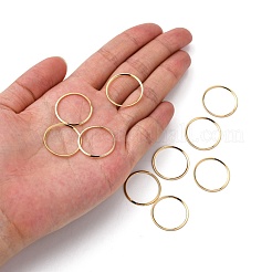 201 ステンレススチールリンクリング  リング  24KGP本金メッキ  20x0.5mm  内径：17.5~18mm&nbsp;STAS-F192-001G-01