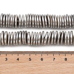 電気めっきシェルパールビーズ連売り  ディスク  ヒシビーズ  銀  11.5x1.5~3mm  穴：0.5mm  約150~158個/連  15.16~15.43''（38.5~39.2センチメートル）&nbsp;BSHE-B009-E01-2x11mm-A
