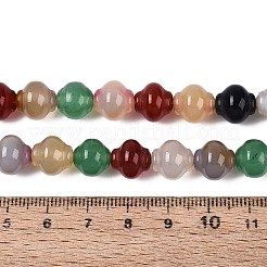 染色・加熱された天然瑪瑙ビーズ連売り  ランタン  ミックスカラー  9~10.5x9.5~10mm  穴：0.9~1.2mm  約37個/連  14.57~14.76インチ（37~37.5cm）&nbsp;G-N359-10A-01