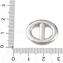 真鍮マイクロパヴェクリアキュービックジルコニアリンクコネクタチャーム  オーバル  プラチナ  22x17.5x3mm  穴：9.5x5mm&nbsp;LS-KK-K413-04B-P