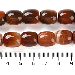 天然石赤瑪瑙ビーズ連売り  染め＆加熱  ドラムビーズ  12.5~13x12mm  穴：2.5mm  約30個/連  15.94''（40.5センチメートル）&nbsp;G-NH0019-B02-02