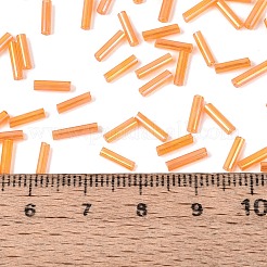 ガラスラウンドラッパビーズ  丸い穴  サンゴ  6x2mm  穴：0.8mm  約400個/袋&nbsp;GLAA-WH0031-50E