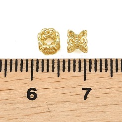 真鍮製ビーズキャップ  八重咲き  18KGP本金メッキ  4.5x4mm  穴：1.4mm&nbsp;KK-D109-07G