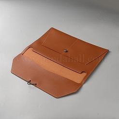 PVCレザー書類収納バッグ  ファイルポケット  長方形  サドルブラウン  330x243x5mm&nbsp;AJEW-WH20033-097