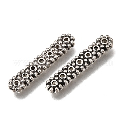 チベット風合金スペーサー連バー  7穴  長方形  アンティークシルバー  23x4x1.8mm  穴：1.2mm&nbsp;FIND-Z128-02AS-03