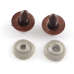クラフト用品プラスチックぬいぐるみや人形の目パーツ  安全の目  ココナッツブラウン  14mm&nbsp;DIY-R039-14mm