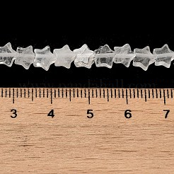 天然石クオーツクリスタルビーズ連売り  ロッククリスタルスタービーズ  6x5.5x2mm  穴：0.8mm  約75個/連  14.57インチ（37cm）&nbsp;G-G085-B43-02