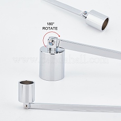 ステンレス鋼のキャンドル消火器  ステンレス鋼色  195x23mm  フード：23x36mm  インナーサイズ：19mm&nbsp;STAS-WH0015-85P
