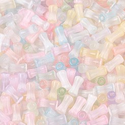 Fgbグレードaドローベンチスタイルガラスシードビーズ  竹の共同  模造キャットアイビーズ  ミックスカラー  7.5x3.5~4mm  穴：1.2~1.5mm  約3000個/ポンド&nbsp;SEED-Q040-01A-M01