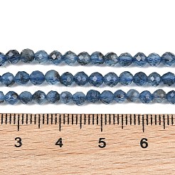 ナチュラル デビル ブルー アクアマリン ビーズ 連売り  多面カット  ラウンド  3~3.5mm  穴：0.7mm  約120個/連  15.35''（39センチメートル）&nbsp;GG-CBAF158-D01-07
