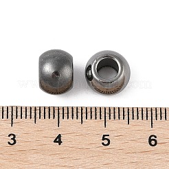 チベット風合金ビーズ  カドミウムフリー＆鉛フリー  ロンデル  ガンメタ色  10x7mm  穴：4.5mm  約400個/1000g&nbsp;K08T4-B-RS