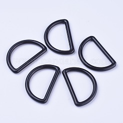 プラスチックdリング  バックル留め金  ウェビング用  ストラップバッグ  服飾材料  ブラック  14.5x21.5x2.5mm  内径：16x9mm&nbsp;KY-WH0018-02A