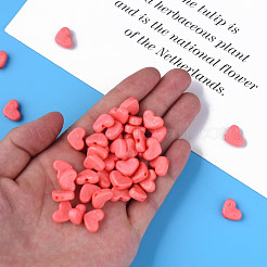 不透明なアクリルビーズ  染め  単語「love」付けのハート  トマト  10x13.5x4.5mm  穴：1.8mm  約2300個/500g&nbsp;MACR-S373-128-S03