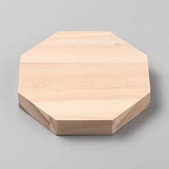 木製ブレスレットディスプレイトレイ  ブレスレット用の未染色ジュエリートレイ  モカシン  ポリゴン  10.2x1.5cm&nbsp;BDIS-CJC0001-001D