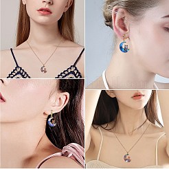 45 個 9 色の合金プリントペンダント  カドミウムフリー＆ニッケルフリー＆鉛フリー  フクロウと月  ミックスカラー  20.5x16x1.5mm  穴：1.5mm  5個/カラー&nbsp;FIND-SZ0003-50