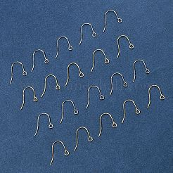 100個2色304ステンレススチールピアスフック  耳ワイヤー  水平ループ付き  ミックスカラー  18x15mm  穴：2mm  21ゲージ  ピン：0.7mm  50個/カラー&nbsp;STAS-FS0001-74