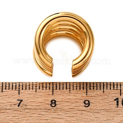 304ステンレススチールカフイヤリング  多層C字型  ゴールドカラー  17.5mm&nbsp;EJEW-K315-08G