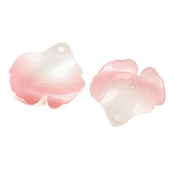 アクリルパーツ  花びら  ピンク  26x24.5x5.8mm  穴：1.5mm&nbsp;MACR-K354-07C