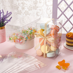 ポリ塩化ビニールの収納ボックス  キャンディギフトパッケージ用品  長方形  透明  10x10x18cm&nbsp;CON-WH0086-088A