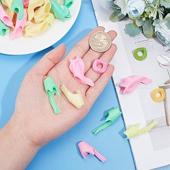 子供用ポリエチレン/シリコン鉛筆グリップ 60種類 12個  グリップ姿勢補正ツール  混合形状  ミックスカラー  16x8mm  5個/カラー&nbsp;AJEW-GF0003-36