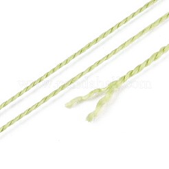 編組ポリエステルコード  ジュエリー作りのための  ラウンド  黄緑  0.5~1mm  約63~64m /ロール  10ロール/セット&nbsp;OCOR-T017-04A-08