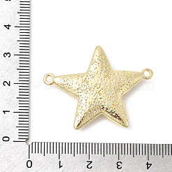 真鍮製コネクタチャーム  スターのチャーム  カドミウムフリー＆鉛フリー  ラックめっき  長持ちメッキ  18KGP本金メッキ  29.5x37.5x5.5mm  穴：2mm&nbsp;KK-Z137-13G