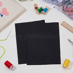 14tコットンクロスステッチ生地  合田布  長方形  ブラック  213x142x0.5mm&nbsp;DIY-WH0899-59B