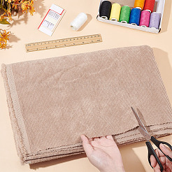 DIY工芸品用の錦織ポリエステル生地  服飾材料  長方形  バリーウッド  150x0.05cm&nbsp;SENE-WH0003-47D