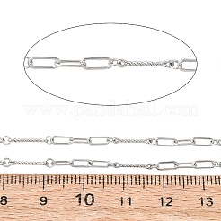 304ステンレススチール楕円リンクチェーン  ハンダ付け  スプールで  ステンレス鋼色  5.5x2x0.5mmと10x2x1mm&nbsp;CHS-H117-12P