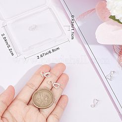 スターリングシルバーのアイスピックピンチベイル6個（サイズ3）925個  銀  9~11x6~8x2~3mm  穴：3~5x3~3.5mm  ピン：0.7~0.8mm  2pcs /サイズ&nbsp;STER-CN0001-18