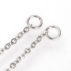 変色しにくい304ステンレススチール製イヤリング金具  アメリカンピアス  ステンレス鋼色  98x0.5mm  ピン：0.8mm&nbsp;STAS-S070
