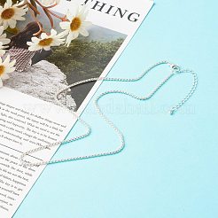 変色しない304ステンレススチールベネチアンチェーンネックレス  カニカン付き  ステンレス鋼色  45.8x0.2cm&nbsp;NJEW-JN03551